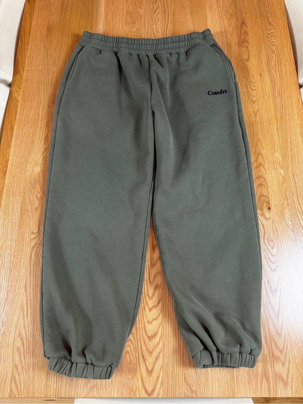 Comfort Olive Green Fleece Jogger Pants Unisex